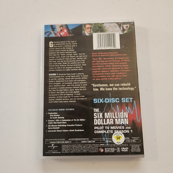 The Six Million Dollar Man: Pilot TV Show Movies and Season 1 (DVD, 1974) - Picture 2 of 5
